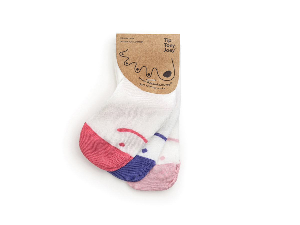 Medias Deditos Libres Smile para niñas – kit de 3 pares – vista adicional 5