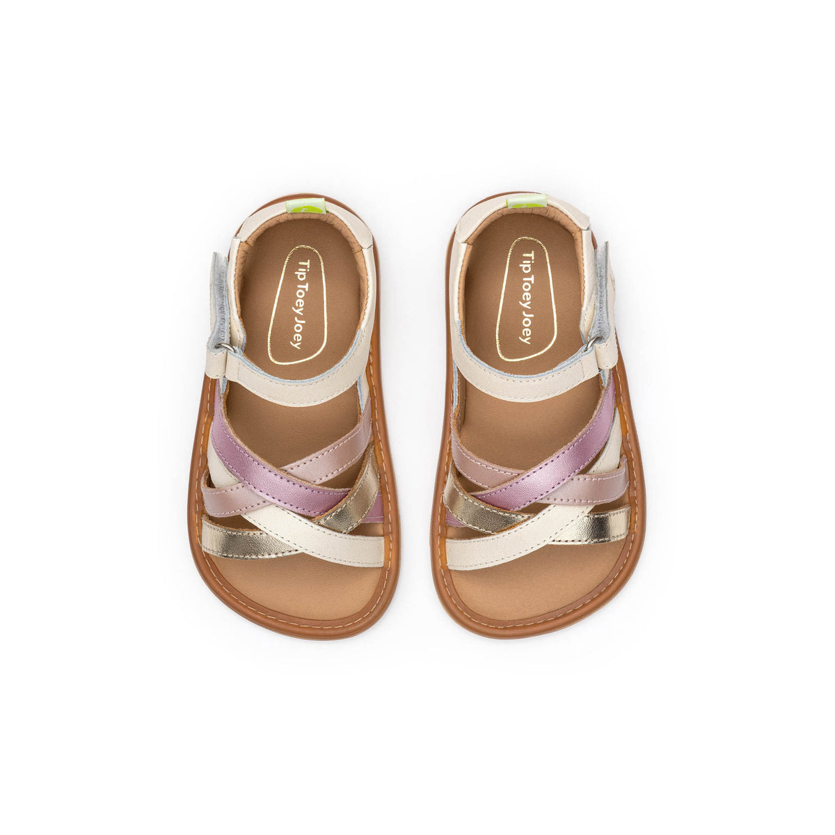 Sandalias Criss Cross Toddler Tip Toey Joey, White Dream / Champagne / Rose Pearl, imagen 4