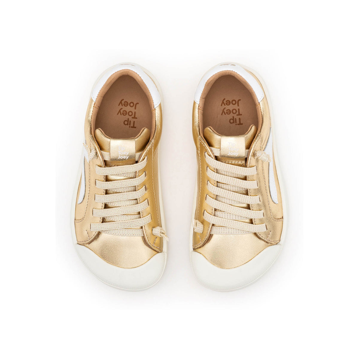 Zapatillas Ground Kids Tip Toey Joey, Metal Gold / White, imagen 4