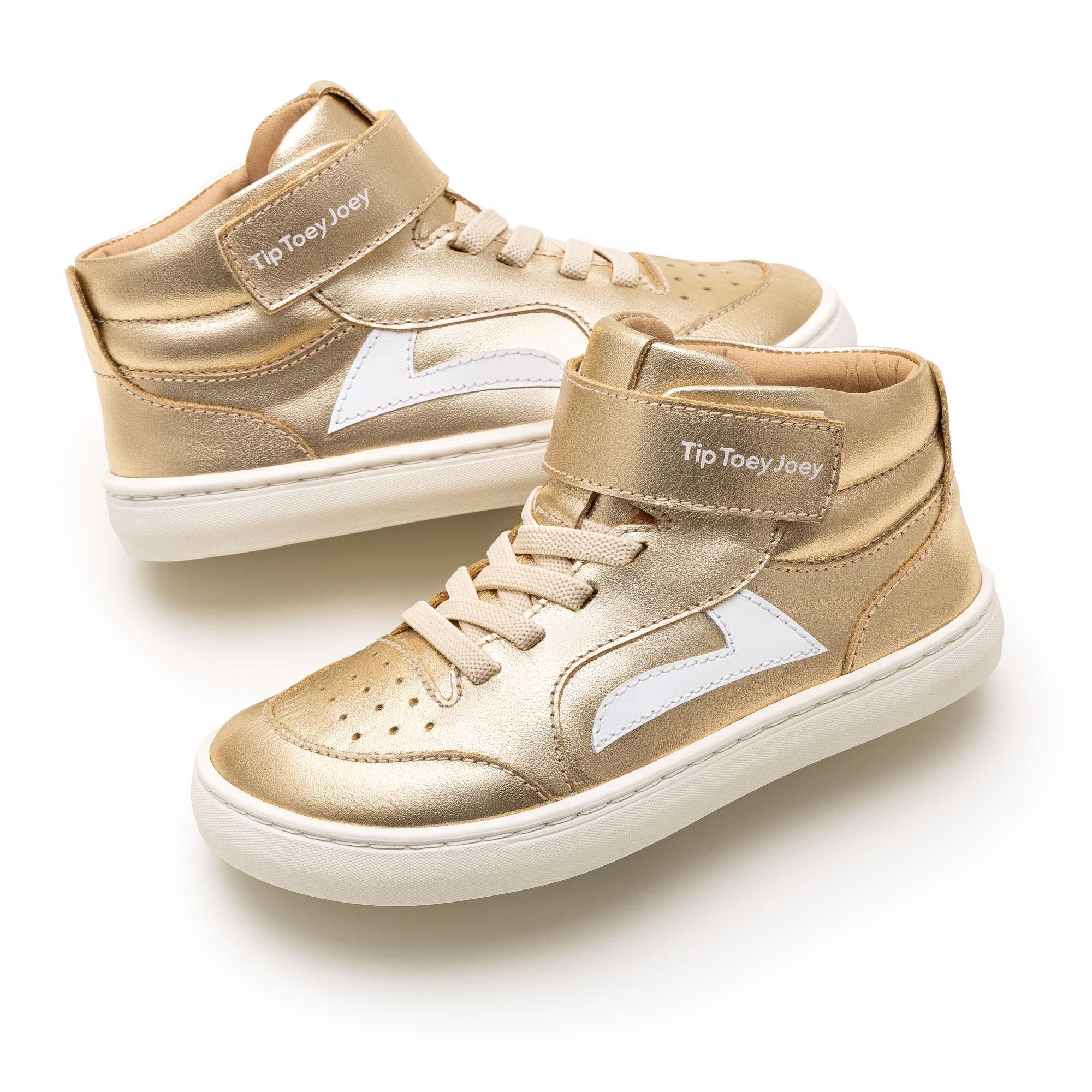 Landy High-top dorada de Tip Toey Joey – zapatilla barefoot para niños – vista adicional 5