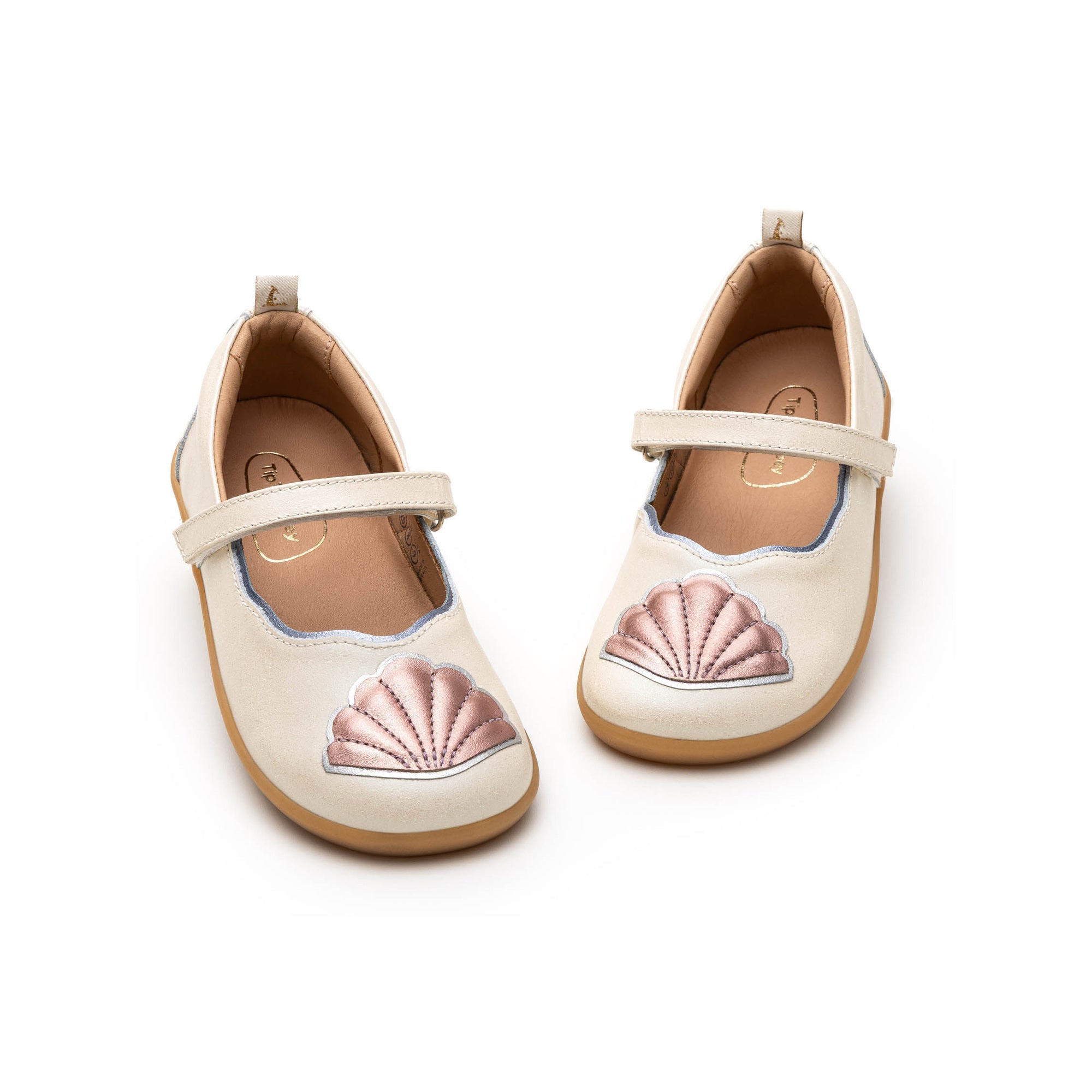 Ballerinas Seashell Kids Tip Toey Joey, White Dream / Rose Gold / Metal Blue, imagen 4