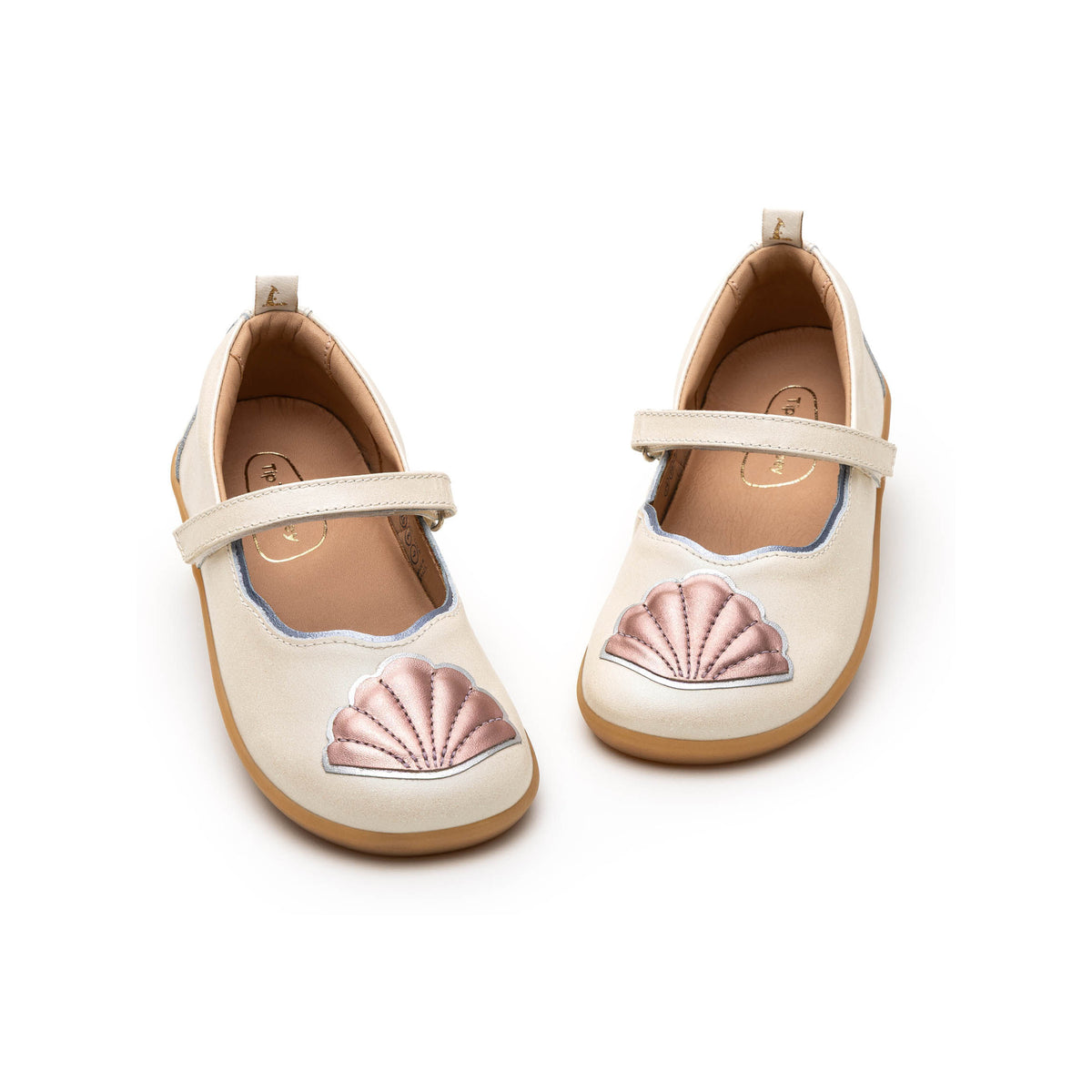Ballerinas Seashell Kids Tip Toey Joey, White Dream / Rose Gold / Metal Blue, imagen 4