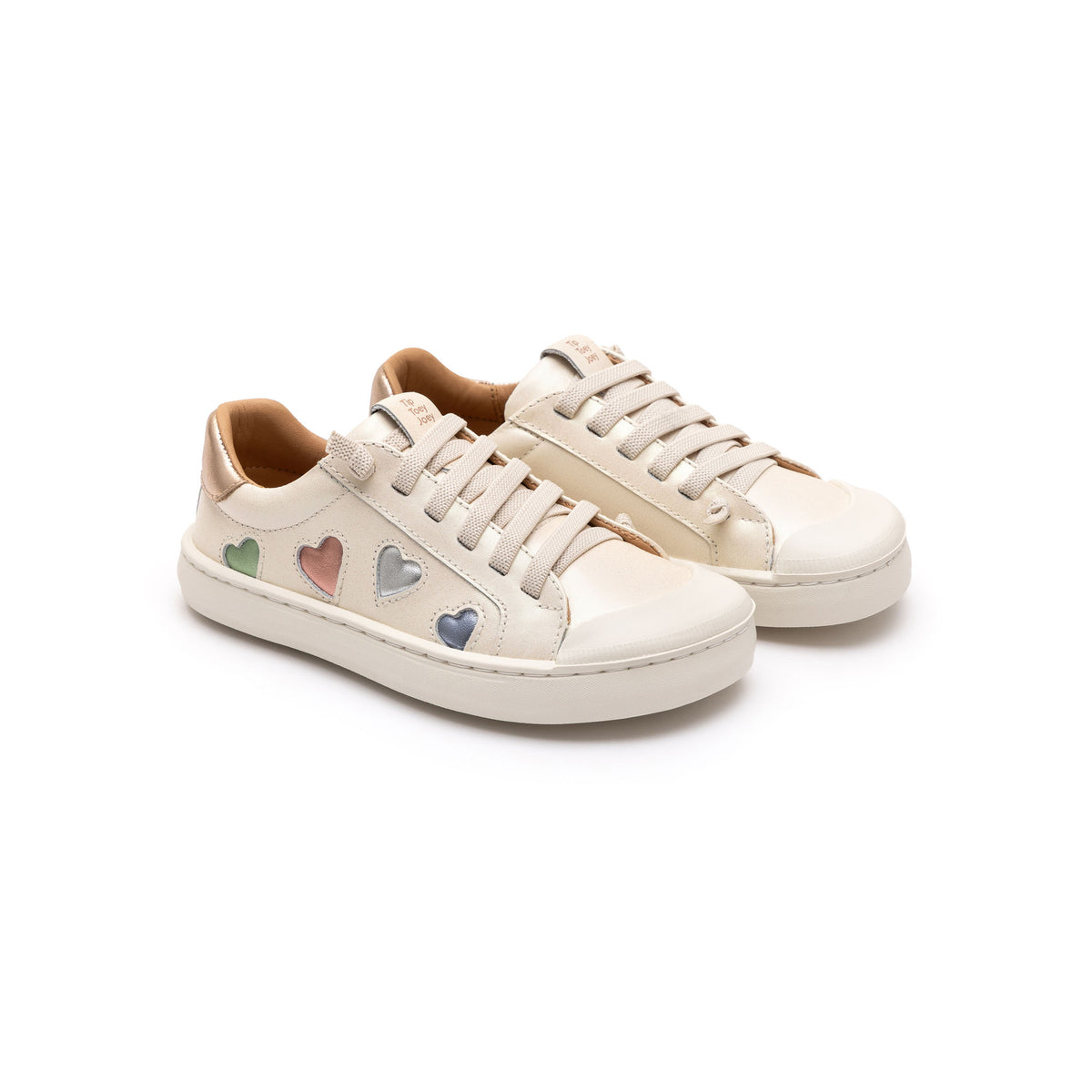 Love 4 All de Tip Toey Joey – zapatilla barefoot con corazones para niños – vista principal