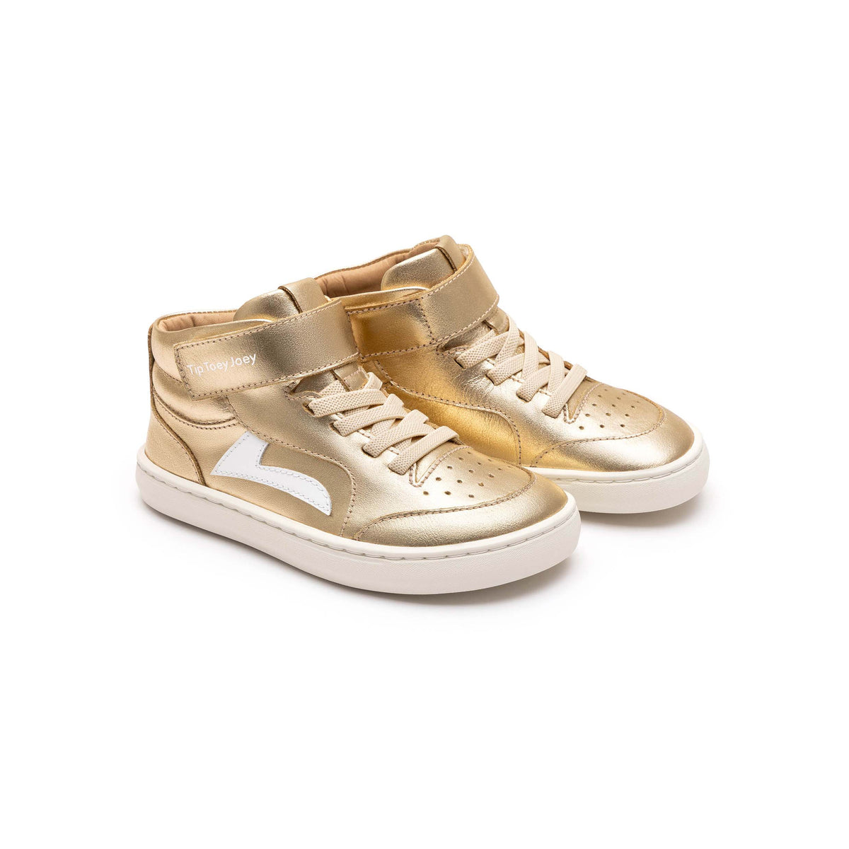 Landy High-top dorada de Tip Toey Joey – zapatilla barefoot para niños – vista principal